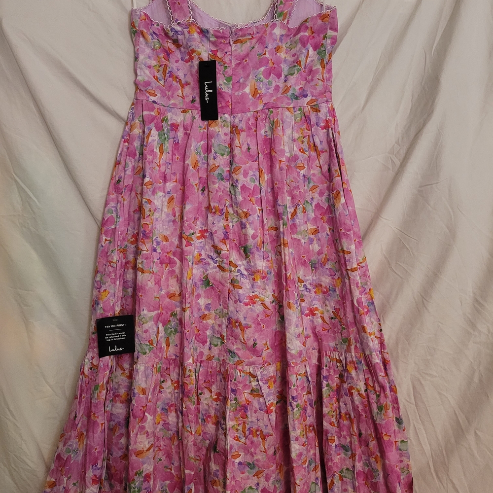 Lulu's Vibrant Floral Maxi Dress With Pockets - Picture 2 of 7